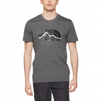 The North Face S/S Mount Line tee Camiseta, Hombre, TNF Medium Grey Heather, M