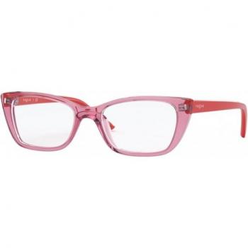 Vogue Vy2004 col. 2836 Child Square Transparent Pink Eyewear - Stylish Junior Prescription Glasses with Warranty, Pink Female, Size: 46 MM