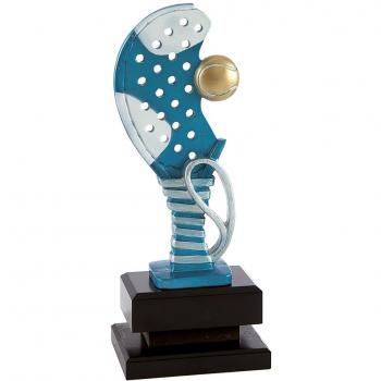Art-Trophies TP445 Trofeo Deportivo Raqueta Pádel, Azul, 24 cm