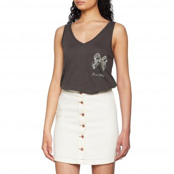Only Onlflaxa Embellishment Tank Top Box Jrs, Camiseta sin Mangas para Mujer, Gris