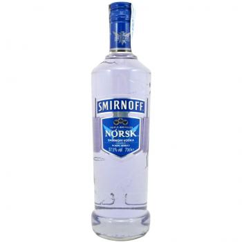Vodka Smirnoff Norsk - Vodka de 40% de alcohol, destilada tres veces, sabor suave y limpio, en presentación de 750 ml