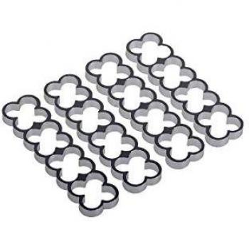 Alphacool Eiskamm Alu X16 - 4mm Silver Cable Holders - 4 Pieces