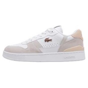 Zapatillas deportivas de mujer Lacoste T-Clip Set en blanco, modelo T-Clip, tipo planas, talla 37