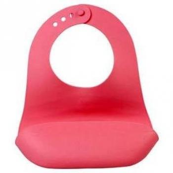 Puericultura - Babero blandito enrollable rosa kiokids