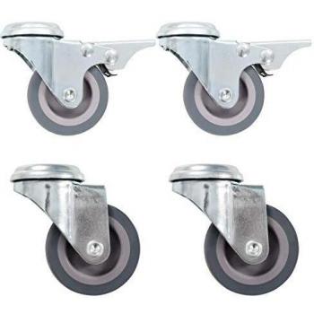 vidaXL 32x Ruedas Giratorias con Agujero Pasador Diámetro 50mm Material Brico Muebles Bancos Trabajo Carritos Estanterías Resistencia Golpes Suaves