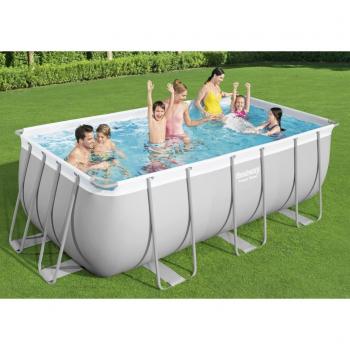 Piscina Bestway Power Steel Rectangular 412 x 201 x 122 cm con Filtro y Estructura de Acero