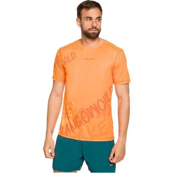 Camiseta de hombre Fouly Trangoworld para trail running, manga corta, color naranja, talla XL