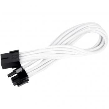 Cable de extensión para fuente de alimentación SilverStone SST-PP07-PCIW, 25cm, 8pin a PCI-E 6+2pin, blanco