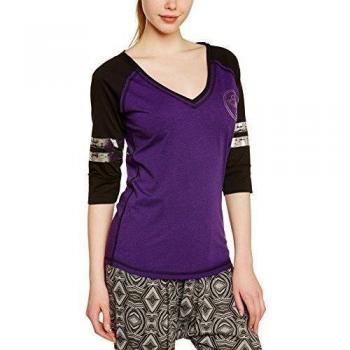 Zumba Fitness WT Top Laces Out Baseball Tee - Camiseta para mujer, color i came. acai. i conquered, talla Medium