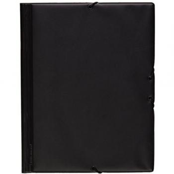 Grafoplas 1200010 - Carpetas tradicional escolar con gomas, negro, 1/4