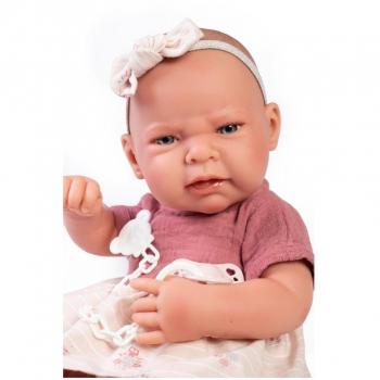 Muñeca recién nacida Lea con saco-mochila