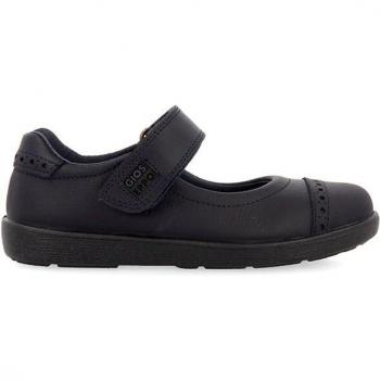 Zapatos Colegiales de Piel en Azul Marino - Gioseppo, Merceditas de niña de piel con puntera reforzada y lavables