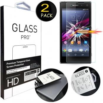 [2 Pack] Sony Z1 Protector de Pantalla, MYTHOLLOGY Premium Cristal Vidrio Templado [Alta Transparencia] Protector de Pantalla para Sony Xperia Z1 L39H 5.0