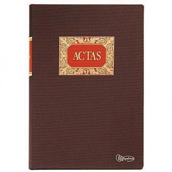 Miquelrius - Libro de Contabilidad, Folio Natural, Actas, 100 Hojas, Forrado en Tela y en gomado