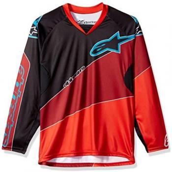 Alpinestars Camiseta Juvenil Vector L/S para niño, Color Negro y Rojo, pequeño