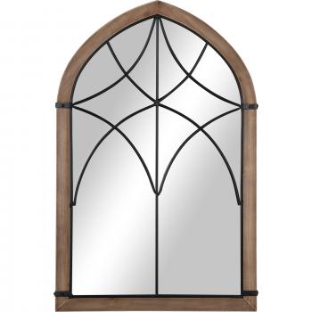 Espejo de Pared de Madera HOMCOM 93x60 cm Estilo Vintage Marrón