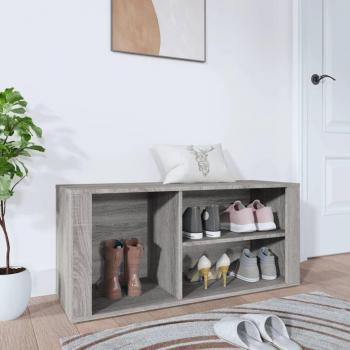 Zapatero gris Sonoma 100x35x45 cm madera multicapa vidaXL