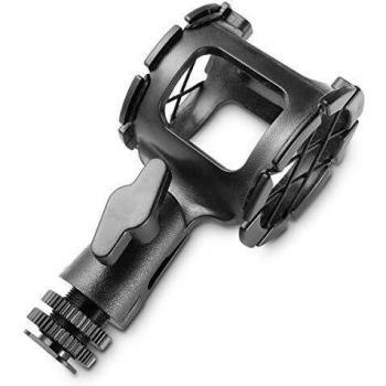 Adaptador Antichoque Universal para Micrófono SmallRig 1859 con Zapata Fría y Soporte para Cámara y Boompoles