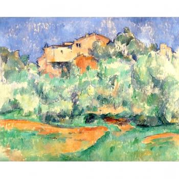 La Granja De Bellevue con Dovecote por Paul Cezanne. 100% pintado a mano óleo sobre lienzo. Reproducción de alta calidad. Envío gratuito