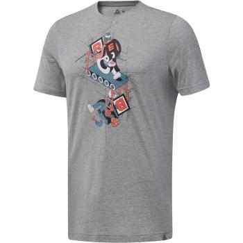 Reebok GS Treadmill Crew Camiseta, Hombre, brgrin, L