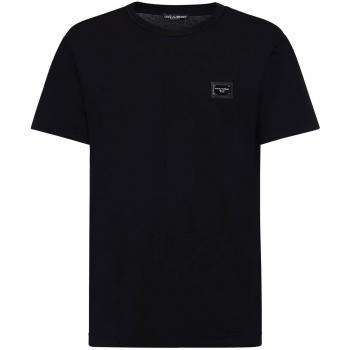 Dolce & Gabbana Men's Crew-Neck Cotton T-Shirt, White, Size 50 (L), G8PT1TG7F2I