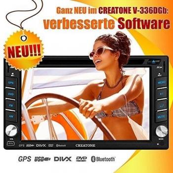 2DIN Auto Radio Creatone V de 336dgb con GPS Navegación