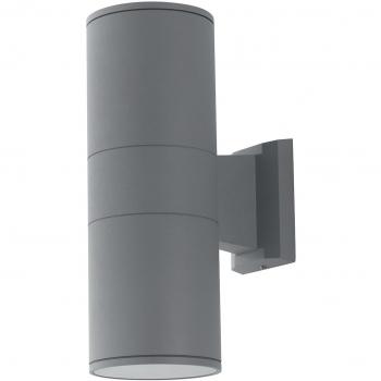 Lámpara de jardín Jump 2 bombillas Aluminio Plata, IP44, dimensiones 30x17x10.5cm