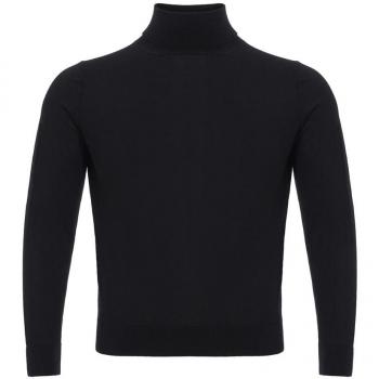Colombo Black Cashmere Turtle Neck Sweater for Men - Sizes: 4XL, 5XL