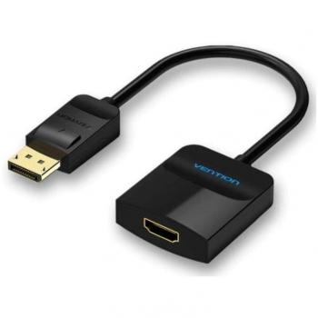 Cable Conversor Vention DisplayPort a HDMI de 15cm en color negro