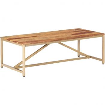 Mesa de centro de madera maciza de sheesham 120x60x40 cm