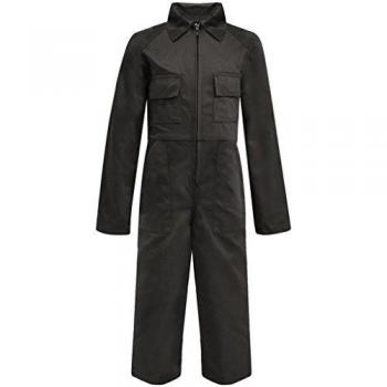 vidaXL Mono Infantil Niños con Bolsillos/Cremalleras Tallas 122/128 Color Gris