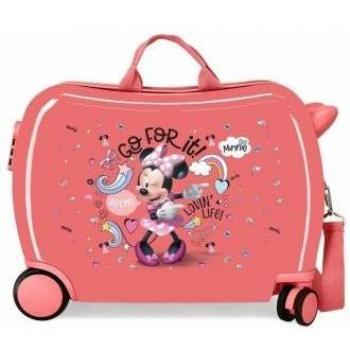 Maleta Infantil Correpasillos 2 Ruedas Multidireccionales Minnie Loving Life Disney de Cabina Rígida con Capacidad de 34L