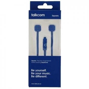 Talkcom - Auriculares square silicona azul