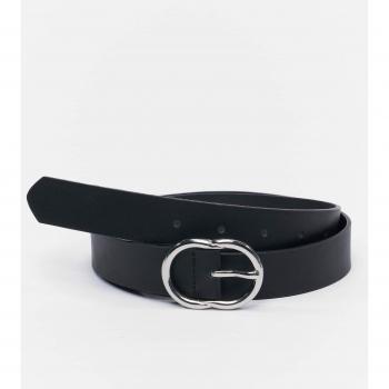 Urban Classics Black/Silver Small Ring Buckle Belt