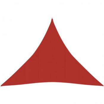 Toldo de vela HDPE rojo 160 g/m² 4x4x4 m