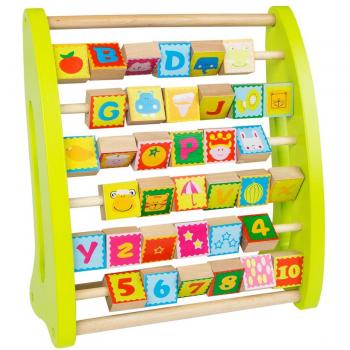 WOOMAX - Ábaco de madera con números y dibujos
