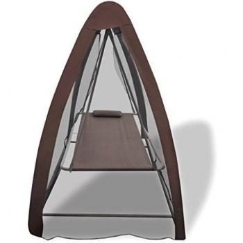 vidaXL Cama columpio para el jardín con mosquitera