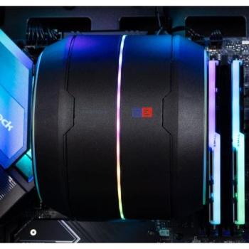 Refrigerador de CPU Zalman ZET5 Negro ARGB Doble Torre con Ventiladores de 120mm Refrigerado por Aire (FN2606)