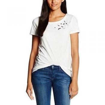 Mavi Bird Printed - Camiseta para mujer, color blanco