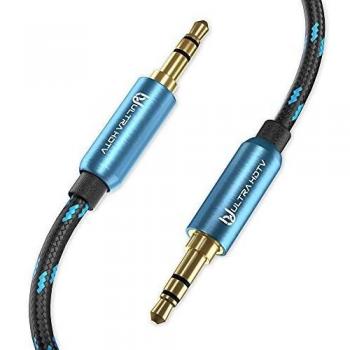 Ultra HDTV Premium – 1m Cable de Audio estéreo Jack, Conector Macho de 3,5mm a Macho de 3,5mm