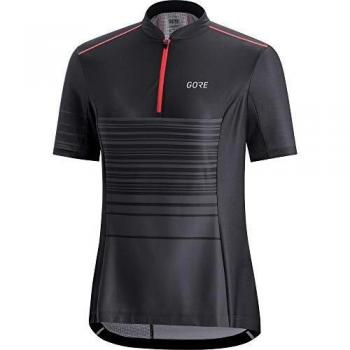 GORE WEAR Mujer C3 Striped Maillot Zip, Gris Tierra/Negro, 36