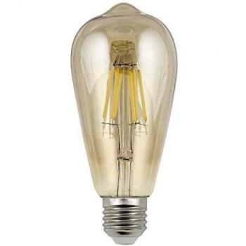 Bombilla led 6w pera ambar e-27 luz calida 3000k