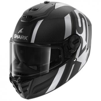 Casco Integral Shark Spartan RS Carbono Negro-Plateado 2XL