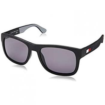 Tommy Hilfiger TH 1556/S 08A IR Black Grey Rectangle Sunglasses - One Size