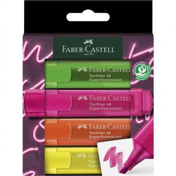 Marcador Faber-Castell 1546 4 Colores Fluor Generación Z