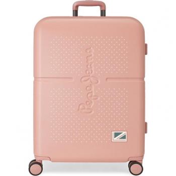 Maleta mediana Pepe Jeans Laila rosa claro rígida 70cm