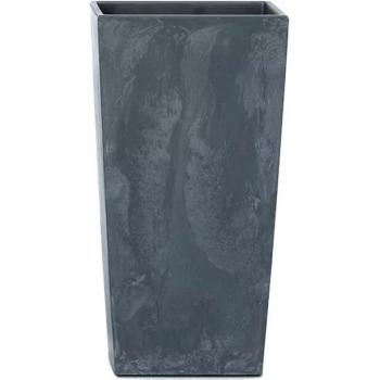Maceta URBI SQUARE BETON EFFECT 7,2L con Depósito de Agua - Diseño Cuadrado en Efecto Hormigón - Tamaño 170x170x325 mm