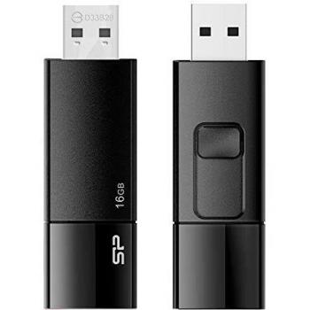 Silicon Power Blaze B05 USB Flash Drive, 16 GB, USB 3.0, Black