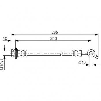 Latiguillo de freno BOSCH 1 987 481 571 - Tipo: Latiguillo de freno, Marca: BOSCH, Número de referencia: 1 987 481 571
