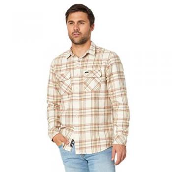 Camisa de Manga Larga Flannel Griffin para Hombre en Beige